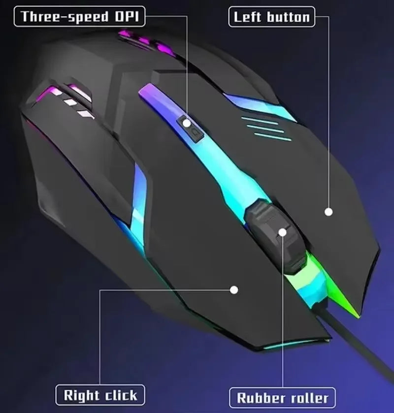 2023 Latest High Quality Ergonomic Design Gaming Mouse USB Backlit Mouse