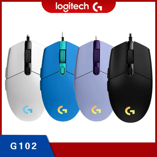 Original Logitech G102 Prodigy Wired Gaming Mouse USB Type A 8000 DPI For PC / Mac / Laptop Laptop Accessories Mouse